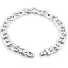 Pompeii3 Men's 14k Gold (43gram) Or Platinum (67gram) 8.5mm Link Bracelet 8.5" In Silver