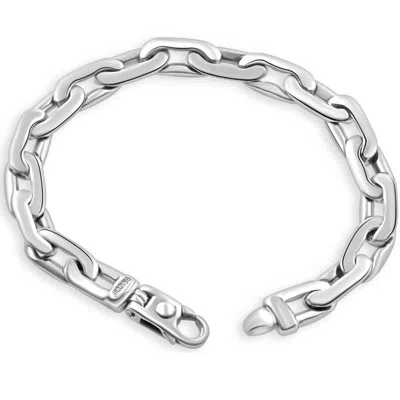 Pompeii3 Men's 14k Gold (43gram) Or Platinum (73gram) 8mm Link Bracelet 8.5" In Metallic