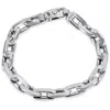 Pompeii3 Men's 14k Gold (43gram) Or Platinum (73gram) 8mm Link Bracelet 8.5" In Silver