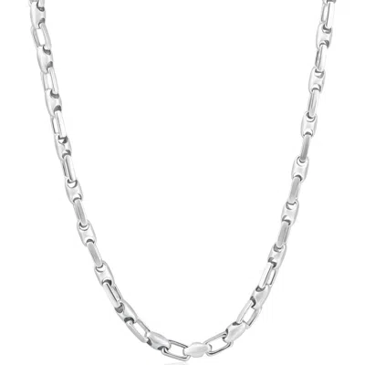 Pompeii3 Men's 14k Gold (43gram) Or Platinum (80gram) 4.5mm Link Chain Necklace 22" In Brown
