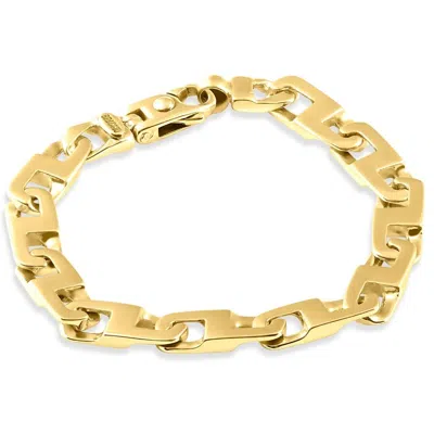 Pompeii3 Men's 14k Gold (45gram) Or Platinum (73gram) 8.5mm Link Bracelet 9" In Multi