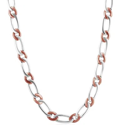 Pompeii3 Men's 14k Gold (45gram) Or Platinum (84gram) 7.5mm Link Chain Necklace 20" In Red