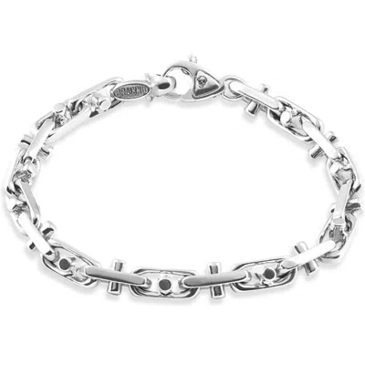 Pompeii3 Men's 14k Gold (46gram) Or Platinum (74gram) 6.5mm Link Bracelet 8.5" In Silver