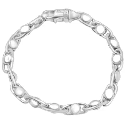 Pompeii3 Men's 14k Gold (46gram) Or Platinum (75gram) 7.5mm Link Bracelet 8.5" In Multi