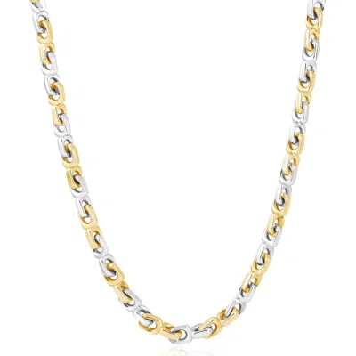 Pompeii3 Men's 14k Gold (46gram) Or Platinum (86gram) 5.5mm Link Chain Necklace 18" In Multi