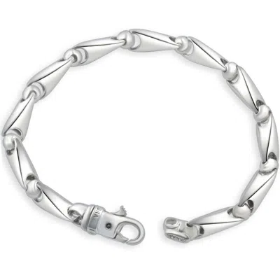 Pompeii3 Men's 14k Gold (46gram) Or Platinum (86gram) 7.5mm Link Bracelet 8.5" In Gray