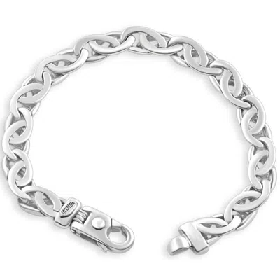 Pompeii3 Men's 14k Gold (47gram) Or Platinum (73gram) 9mm Link Bracelet 8.5" In Metallic