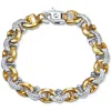 Pompeii3 Men's 14k Gold (71gram) Or Platinum (114gram) 12.5mm Diamond Bracelet 8.75" In Silver