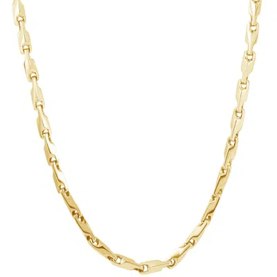 Pompeii3 Men's 14k Gold (47gram) Or Platinum (88gram) 4.5mm Link Chain Necklace 20" In Pattern