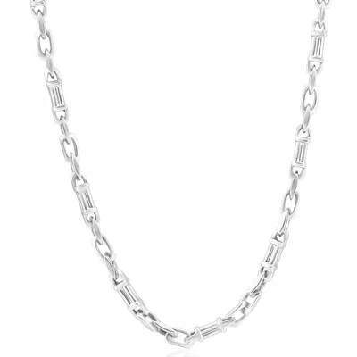 Pompeii3 Men's 14k Gold (47gram) Or Platinum (88gram) 5.5mm Link Chain Necklace 22" In Metallic