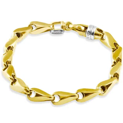 Pompeii3 Men's 14k Gold (50gram) Or Platinum (80gram) 8mm Link Bracelet 8.5" In Silver