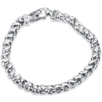 Pompeii3 Men's 14k Gold (50gram) Or Platinum (94gram) 8mm Link Bracelet 8.5" In Multi