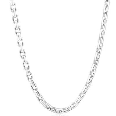 Pompeii3 Men's 14k Gold (53gram) Or Platinum (99gram) 5mm Link Chain Necklace 22" In White