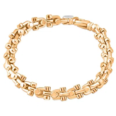 Pompeii3 Men's 14k Gold (57gram) Or Platinum (93gram) 8mm Link Bracelet 9" In Silver