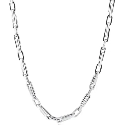 Pompeii3 Men's 14k Gold (59gram) Or Platinum (110gram) 4.5mm Link Chain Necklace 22" In Metallic