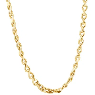 Pompeii3 Men's 14k Gold (60gram) Or Platinum (112gram) 7mm Link Chain Necklace 22" In Brown