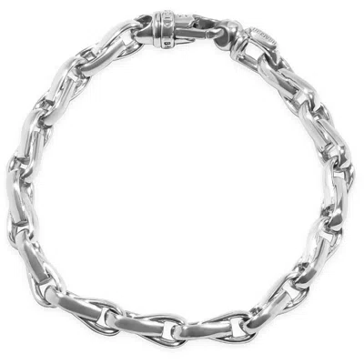 Pompeii3 Men's 14k Gold (60gram) Or Platinum (94gram) 8mm Link Bracelet 9" In Silver