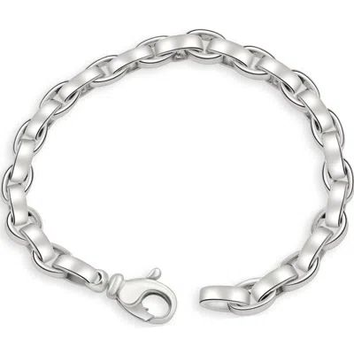 Pompeii3 Men's 14k Gold (62gram) Or Platinum (114gram) 8mm Link Bracelet 8.5" In Silver