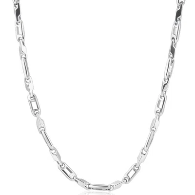 Pompeii3 Men's 14k Gold (63gram) Or Platinum (118gram) 5.5mm Link Chain Necklace 22" In Brown