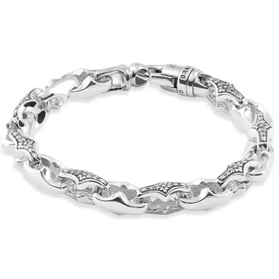 Pompeii3 Men's 14k Gold (65gram) Or Platinum (104gram) 9mm Link Bracelet 8.5" In Silver