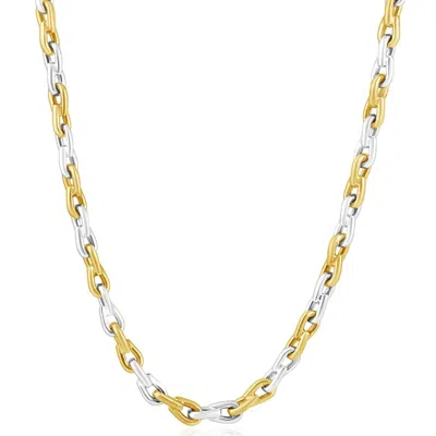 Pompeii3 Men's 14k Gold (65gram) Or Platinum (122gram) 6mm Link Chain Necklace 20" In Multi