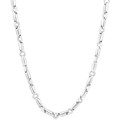 Pompeii3 Men's 14k Gold (69gram) Or Platinum (129gram) 6.5mm Link Chain Necklace 24" In Metallic