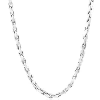 Pompeii3 Men's 14k Gold (71gram) Or Platinum (133gram) 5mm Link Chain Necklace 24" In Multi