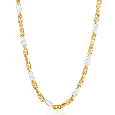 Pompeii3 Men's 14k Gold (74gram) Or Platinum (139gram) 5.5mm Link Chain Necklace 24" In Silver