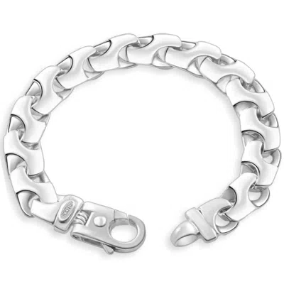 Pompeii3 Men's 14k Gold (77gram) Or Platinum (127gram) 12mm Link Bracelet 8.5" In Metallic