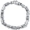 Pompeii3 Men's 14k Gold (78gram) Or Platinum (126gram) 8mm Diamond Bracelet 9" In Silver