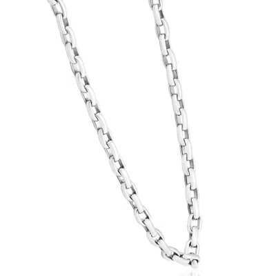 Pompeii3 Men's 14k Gold (79gram) Or Platinum (148gram) 6.5mm Link Chain Necklace 21" In Silver