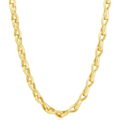 Pompeii3 Men's 14k Gold (83gram) Or Platinum (156gram) 6.5mm Link Chain Necklace 20" In Silver