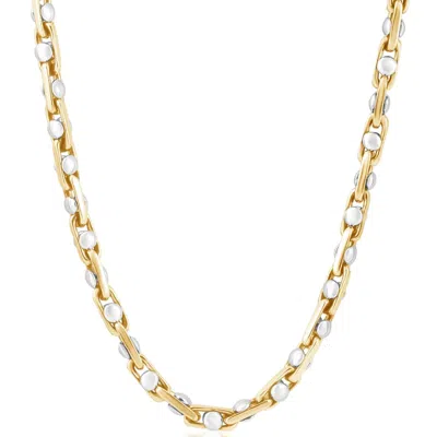 Pompeii3 Men's 14k Gold (85gram) Or Platinum (159gram) 5.5mm Link Chain Necklace 20" In Multi