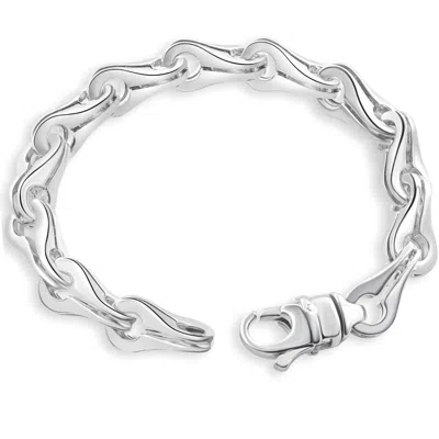 Pompeii3 Men's 14k Gold (88gram) Or Platinum (165gram) 11.5mm Link Bracelet 9" In Silver