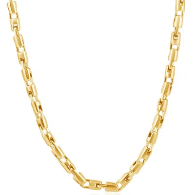 Pompeii3 Men's 14k Gold (95gram) Or Platinum (157gram) 5.5mm Link Byzantine Chain Necklace 22" In Brown