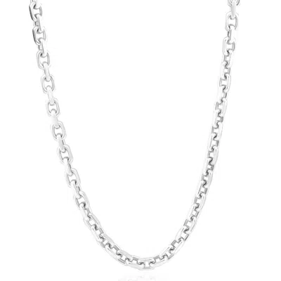 Pompeii3 Men's 14k Gold (98gram) Or Platinum (184gram) 7mm Link Chain Necklace 24" In Metallic