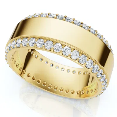 Pompeii3 Men's 1ct Diamond Wedding Ring 8mm 14k Gold Polished Band Lab Grown Size: 11.5 In Multi