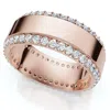 Pompeii3 Men's 1ct Diamond Wedding Ring 8mm 14k Gold Polished Band Lab Grown Size: 10 In Multi