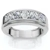 Pompeii3 Men's 1ct Tw Five Stone Diamond Wedding Ring 14k Gold Or Platinum Lab Grown
