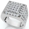 Pompeii3 Men's 3ct Square Diamond Fashion Pinky Ring 10k Gold Lab Grown In Multi