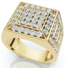 Pompeii3 Men's 3ct Square Diamond Fashion Pinky Ring 10k Gold Lab Grown In Silver