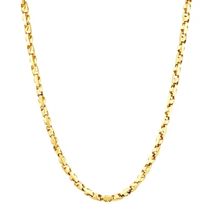 Pompeii3 Men's (59g) Solid 14k Yellow Gold 5mm Flexible Link 22 " Necklace In Multi