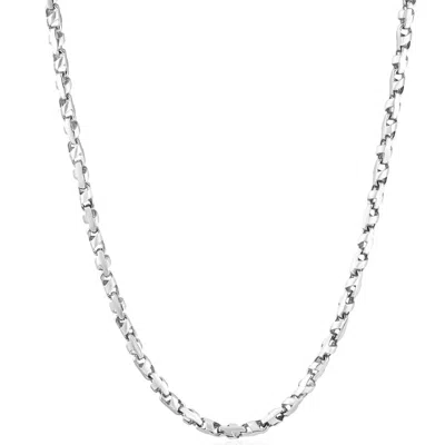 Pompeii3 Men's (59g) Solid 14k Yellow Gold 5mm Flexible Link 22 " Necklace In Silver