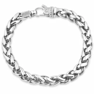 Pompeii3 Men's 8.5" Solid 14k Gold (55 Grams) Or Platinum (88 Grams) Link Bracelet In Silver