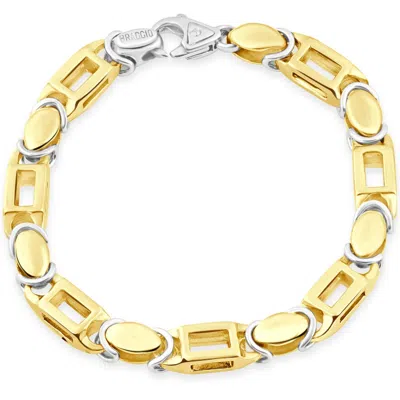 Pompeii3 Men's Box Designed 14k Gold (55gram) Or Platinum (89gram) 7mm Link Bracelet 8.5" In Silver