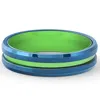Pompeii3 Men's Brushed Blue Tungsten Green Aluminum Ring 6mm Wedding Band In Multi
