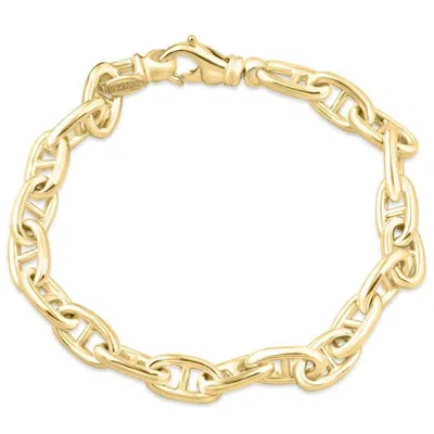 Pompeii3 Men's Classic Anchor Link 14k Gold (38gram) Or Platinum (62gram) 8mm Bracelet 8.5" In Brown