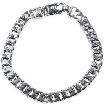 Pompeii3 Men's Classic Curb Link 14k Gold (39gram) Or Platinum (64gram) 8mm Bracelet 8.5 In Silver
