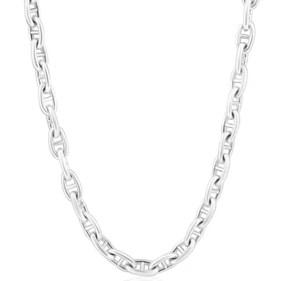 Pompeii3 Men's Classic Mariner 14k Gold (83gram) Or Platinum (156gram) 8mm Link Chain Necklace 23" In White
