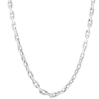 Pompeii3 Men's Classic Round 14k Gold (43gram) Or Platinum (80gram) 5.5mm Link Chain Necklace 20" In Purple